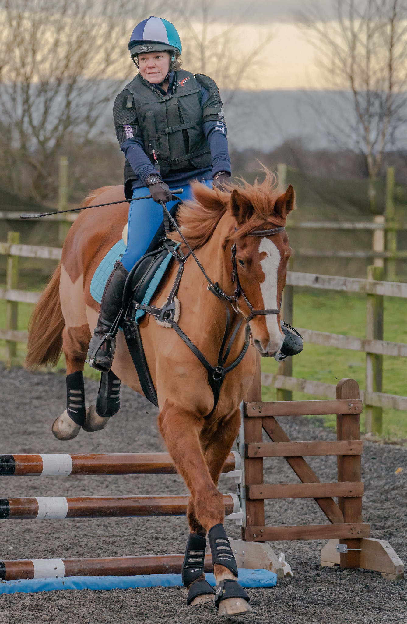 Sam & Mr Perfect, learning under the watchful eye of Lucinda Green